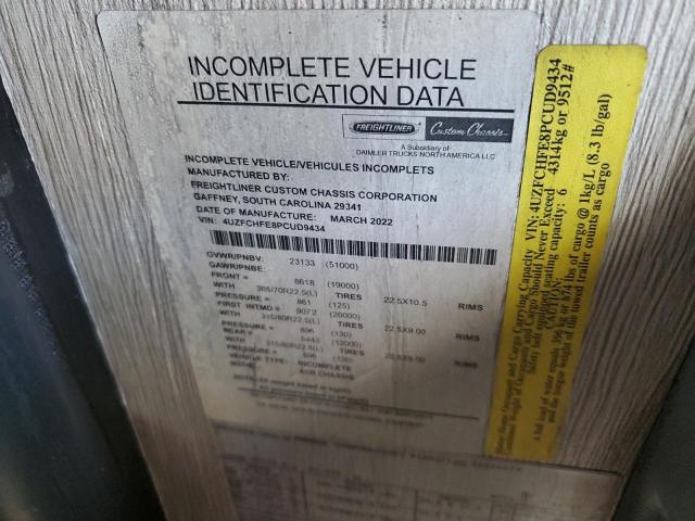 4UZFCHFE8PCUD9434 - 2023 FREIGHTLINER CHASSIS XC თაფლისფერი ფოტო 10