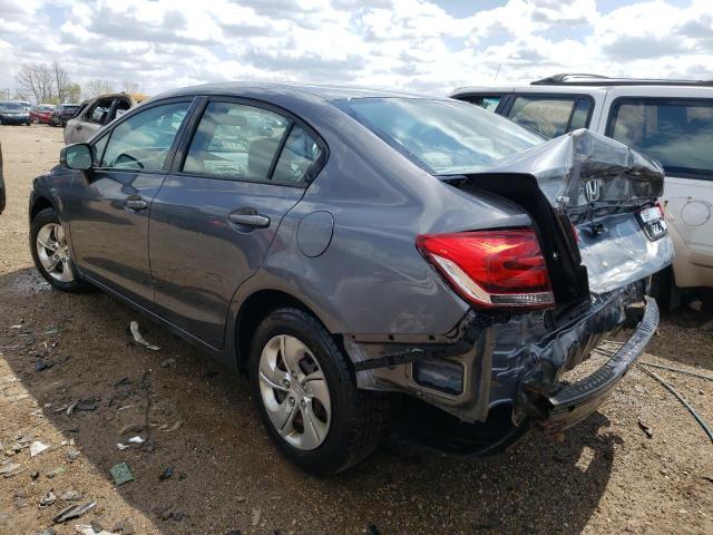 19XFB2F57DE020164 - 2013 HONDA CIVIC LX GRAY photo 2