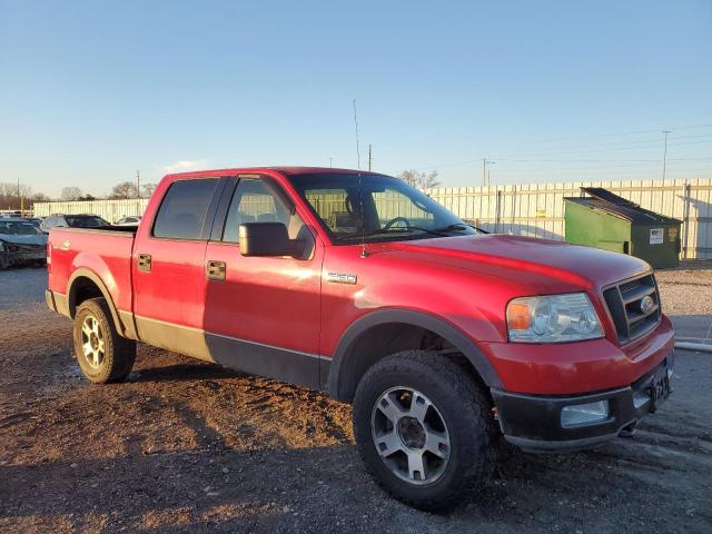 1FTPW14564KC20620 - 2004 FORD F150 SUPERCREW RED photo 4
