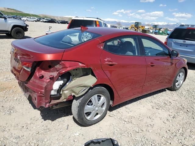 5NPDH4AE3GH686673 - 2016 HYUNDAI ELANTRA SE RED photo 3