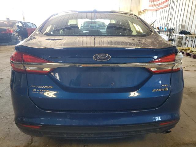 3FA6P0LUXHR262730 - 2017 FORD FUSION SE HYBRID BLUE photo 6