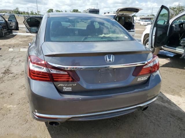 1HGCR2F12HA007621 - 2017 HONDA ACCORD SPORT SPECIAL EDITION GRAY photo 6