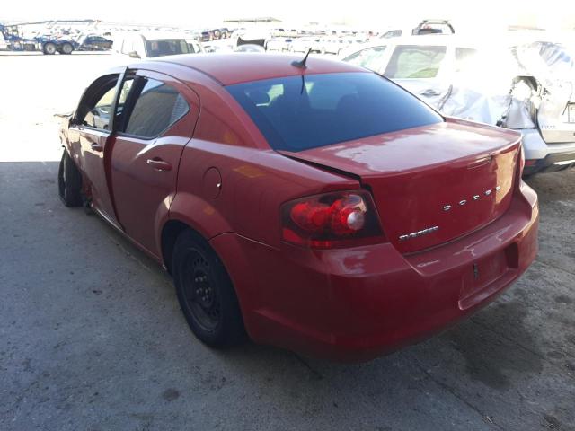 1C3CDZAG8EN130141 - 2014 DODGE AVENGER SE RED photo 2