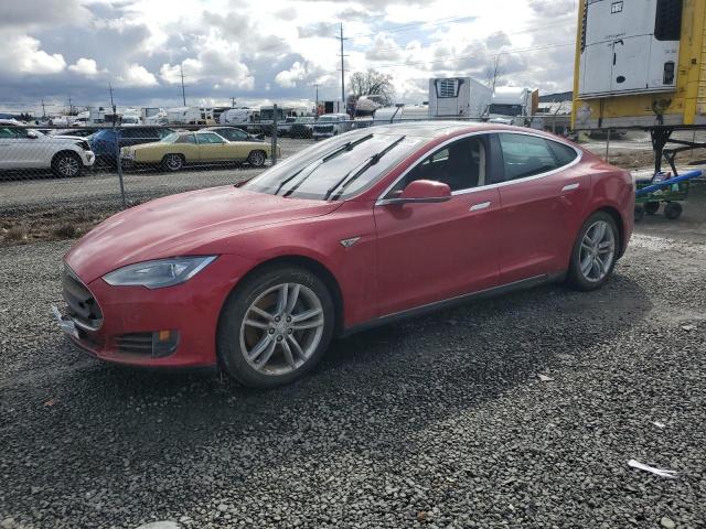 5YJSA1CN9DFP19743 - 2013 TESLA MODEL S RED photo 1