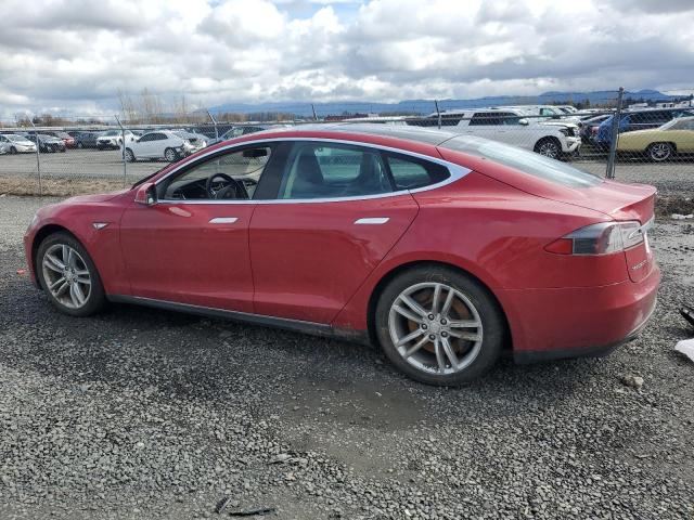 5YJSA1CN9DFP19743 - 2013 TESLA MODEL S RED photo 2