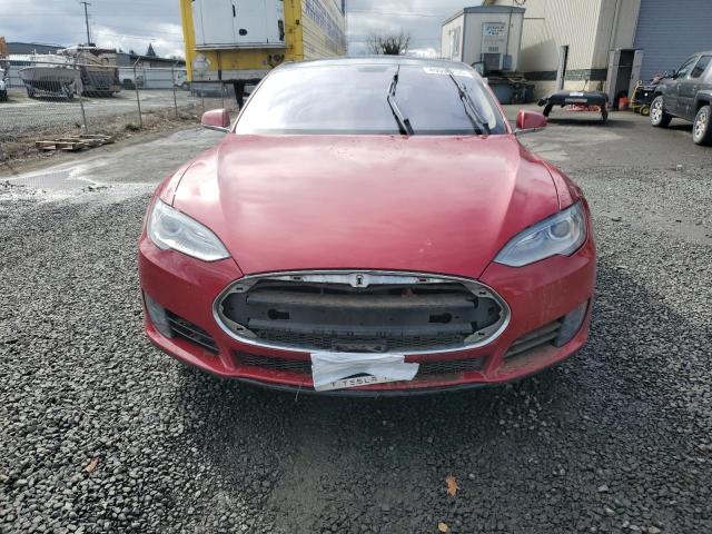 5YJSA1CN9DFP19743 - 2013 TESLA MODEL S RED photo 5