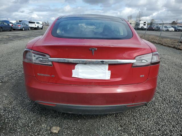 5YJSA1CN9DFP19743 - 2013 TESLA MODEL S RED photo 6