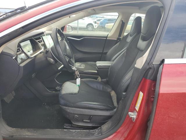 5YJSA1CN9DFP19743 - 2013 TESLA MODEL S RED photo 7