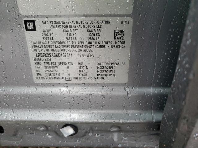 LRBFX2SA0KD107311 - 2019 BUICK ENVISION ESSENCE GRAY photo 13