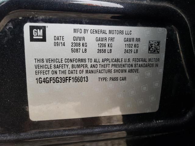 1G4GF5G39FF166013 - 2015 BUICK LACROSSE PREMIUM BLACK photo 13