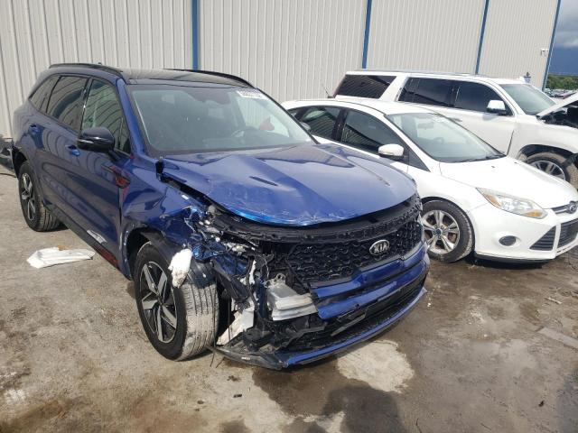 5XYRL4LC4MG023258 - 2021 KIA SORENTO S BLUE photo 4