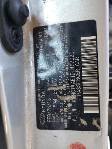 KMHCT4AE1DU462020 - 2013 HYUNDAI ACCENT GLS SILVER photo 12