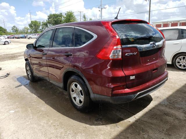 2HKRM3H37FH548293 - 2015 HONDA CR-V LX BURGUNDY photo 2