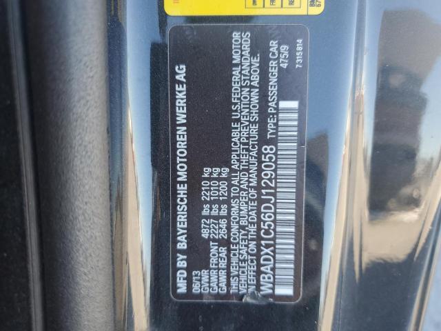 WBADX1C56DJ129058 - 2013 BMW 335 I SULEV BLACK photo 12