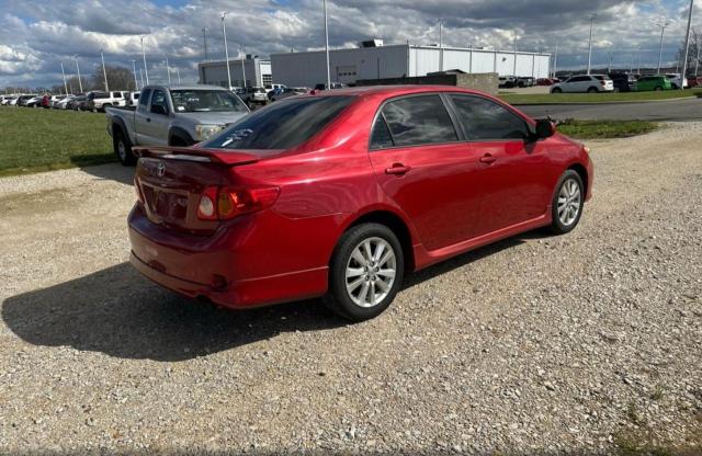 2T1BU40E09C153920 - 2009 TOYOTA COROLLA BASE RED photo 4