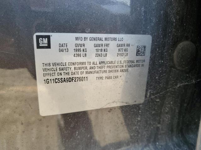 1G11C5SA9DF276011 - 2013 CHEVROLET MALIBU 1LT GRAY photo 12