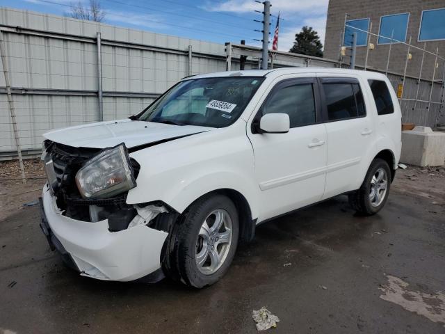 5FNYF4H54FB001669 - 2015 HONDA PILOT EXL WHITE photo 1