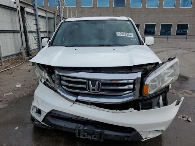 5FNYF4H54FB001669 - 2015 HONDA PILOT EXL WHITE photo 5