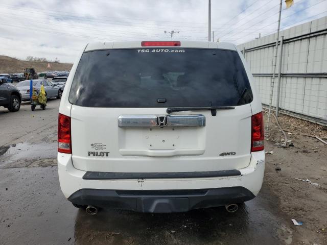 5FNYF4H54FB001669 - 2015 HONDA PILOT EXL WHITE photo 6