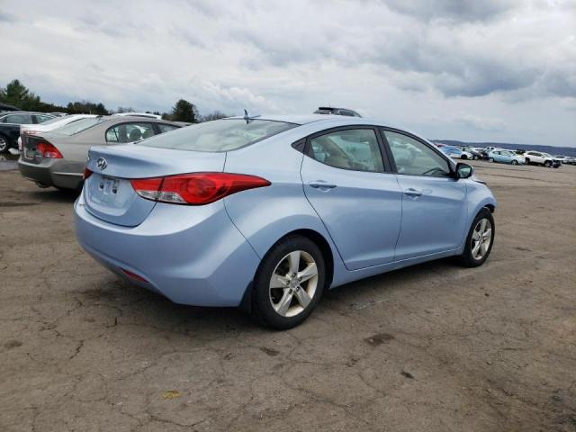 KMHDH4AE0CU385113 - 2012 HYUNDAI ELANTRA GLS BLUE photo 3