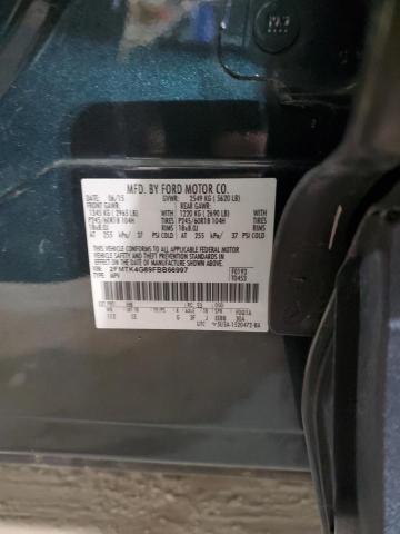 2FMTK4G89FBB66997 - 2015 FORD EDGE SE GREEN photo 12