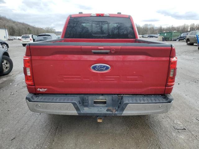 1FTFW1E58NKE24962 - 2022 FORD F150 SUPERCREW RED photo 6