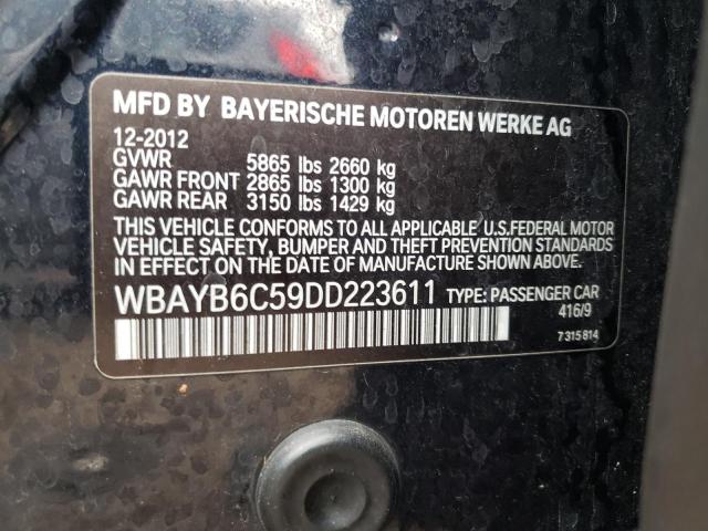 WBAYB6C59DD223611 - 2013 BMW 750 XI BLUE photo 12