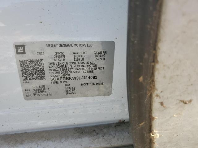 5GAERBKW3LJ114082 - 2020 BUICK ENCLAVE ESSENCE 白色 照片 13