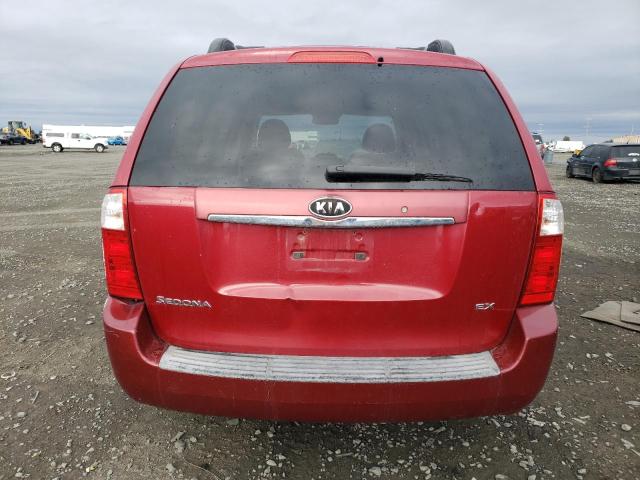 KNDMB233486206072 - 2008 KIA SEDONA EX RED photo 6