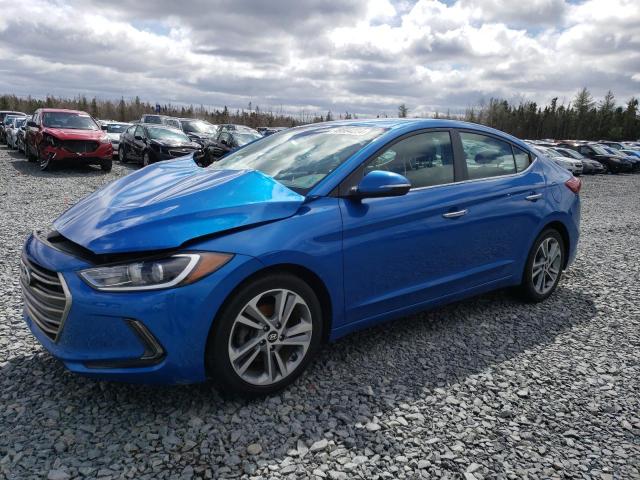 KMHD84LFXHU137867 - 2017 HYUNDAI ELANTRA SE BLUE photo 1