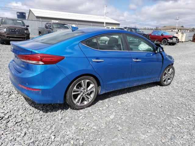 KMHD84LFXHU137867 - 2017 HYUNDAI ELANTRA SE BLUE photo 3