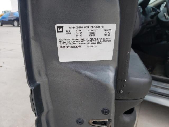 2G2WR544051175245 - 2005 PONTIAC GRAND PRIX GTP GRAY photo 12