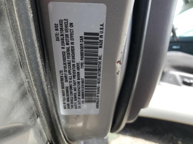 4S3BH675137616047 - 2003 SUBARU LEGACY OUTBACK AWP 银色 照片 12