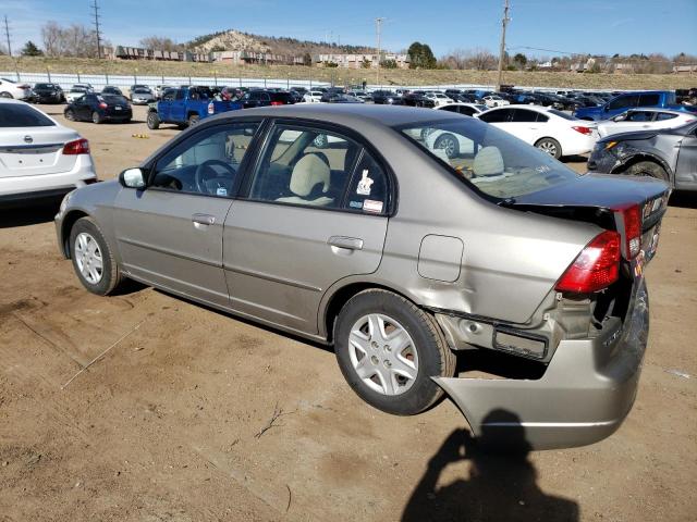 2HGES15623H598337 - 2003 HONDA CIVIC LX TAN photo 2