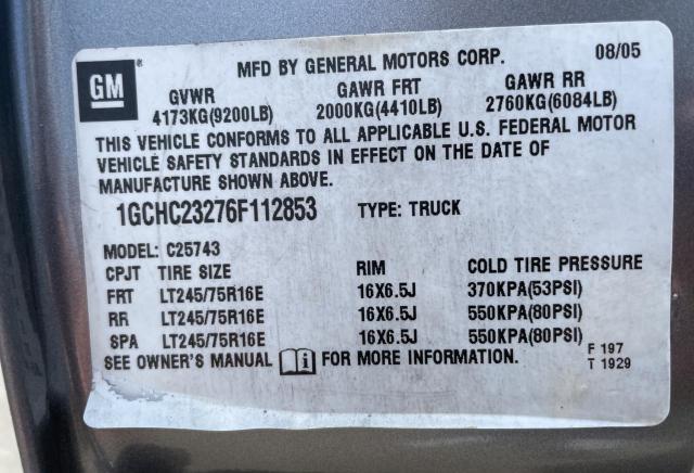 1GCHC23276F112853 - 2006 CHEVROLET SILVERADO C2500 HEAVY DUTY TAN photo 10