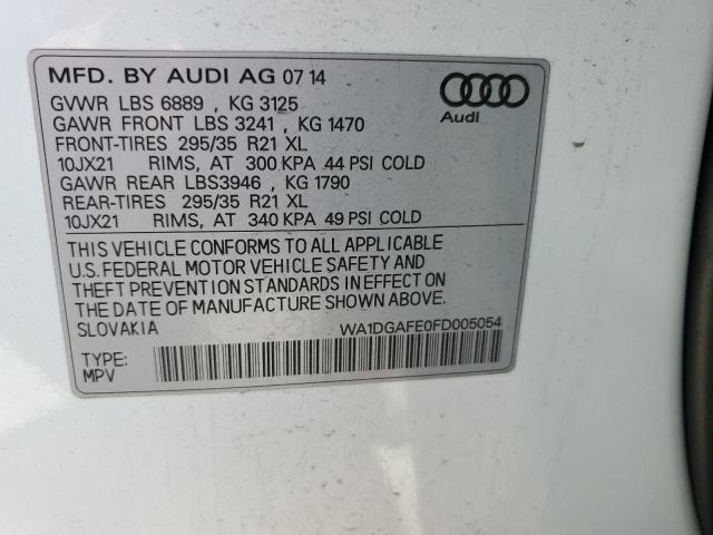 WA1DGAFE0FD005054 - 2015 AUDI Q7 PRESTIGE 白色 照片 13