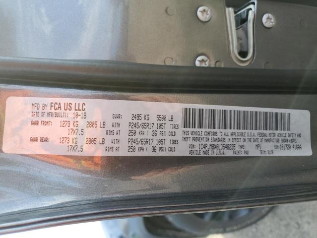 1C4PJMBX0LD548235 - 2020 JEEP CHEROKEE TRAILHAWK GRAY photo 12