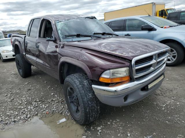 1D7HG48N74S719543 - 2004 DODGE DAKOTA QUAD SLT BURGUNDY photo 4