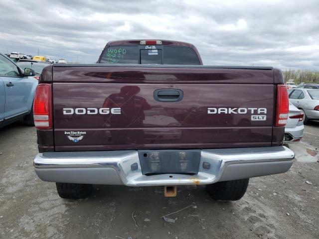 1D7HG48N74S719543 - 2004 DODGE DAKOTA QUAD SLT BURGUNDY photo 6