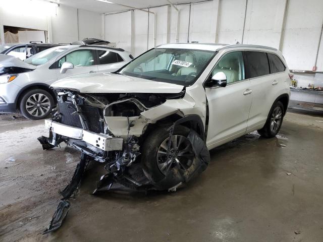 5TDKKRFH9ES008140 - 2014 TOYOTA HIGHLANDER XLE WHITE photo 1