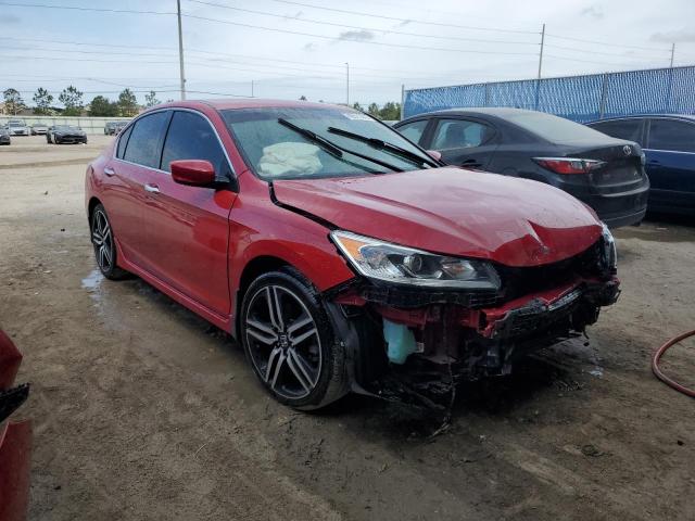 1HGCR2F10HA156321 - 2017 HONDA ACCORD SPORT SPECIAL EDITION RED photo 4