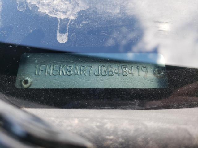 1FM5K8AR7JGB48419 - 2018 FORD EXPLORER POLICE INTERCEPTOR შავი ფოტო 13