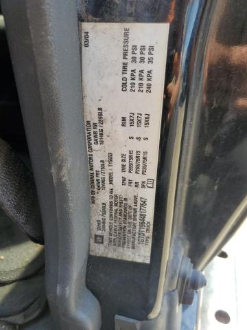1GTDT196448177647 - 2004 GMC CANYON BLACK photo 12