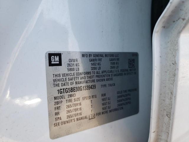 1GTG5BE30G1339439 - 2016 GMC CANYON WHITE photo 13