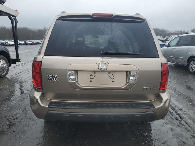 2HKYF18674H586866 - 2004 HONDA PILOT EXL GOLD photo 6