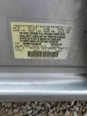 3N1AB61E49L666468 - 2009 NISSAN SENTRA 2.0 SILVER photo 12