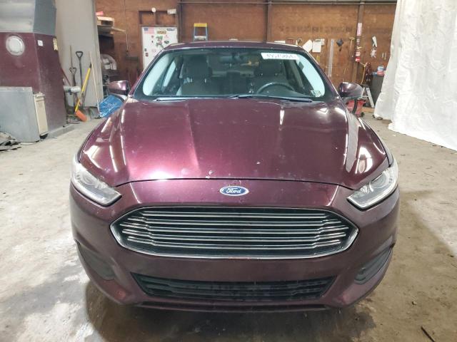 3FA6P0G78DR265379 - 2013 FORD FUSION S BURGUNDY photo 5