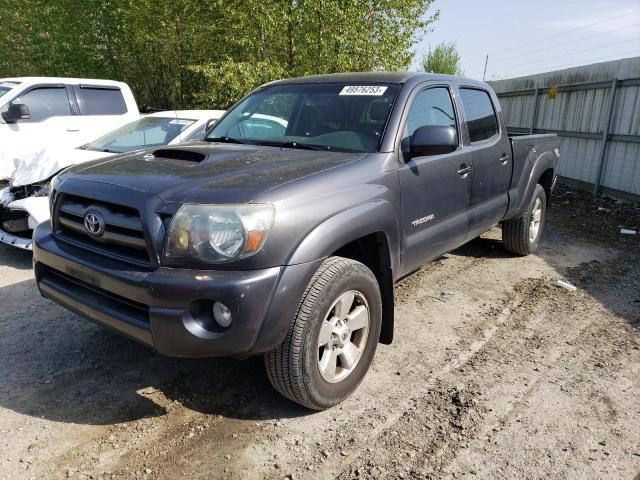 5TEMU4FN3AZ694054 - 2010 TOYOTA TACOMA DOUBLE CAB LONG BED GRAY photo 1