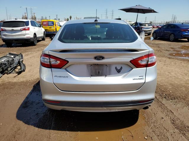 3FA6P0LU5ER256457 - 2014 FORD FUSION SE HYBRID SILVER photo 6