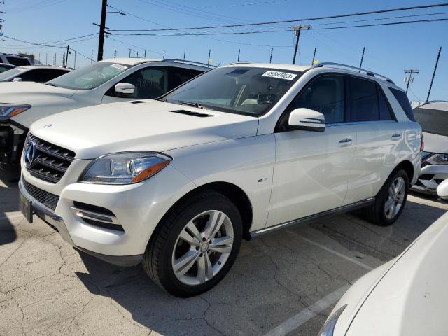 4JGDA5HB9CA042243 - 2012 MERCEDES-BENZ ML 350 4MATIC WHITE photo 1